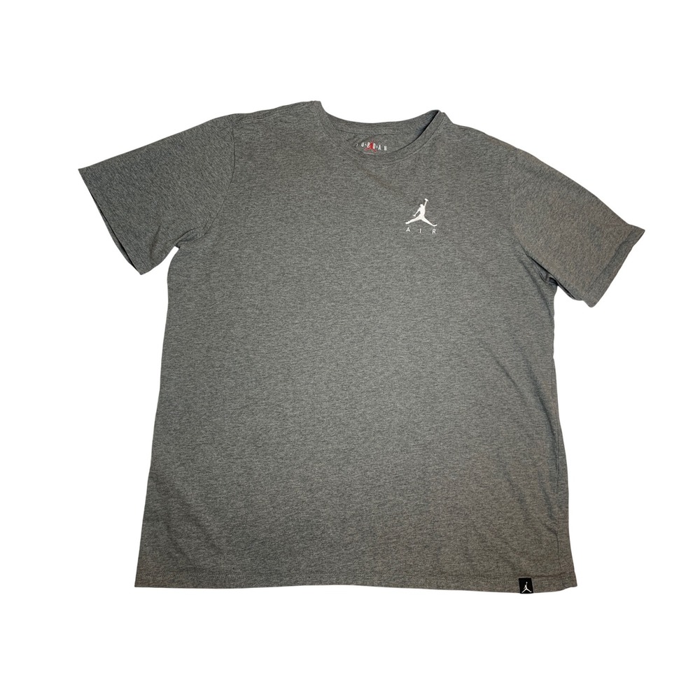 Jordan Jumpman Air Mens XL Gray Short Sleeve Embroidered T-Shirt‎ Standard Fit